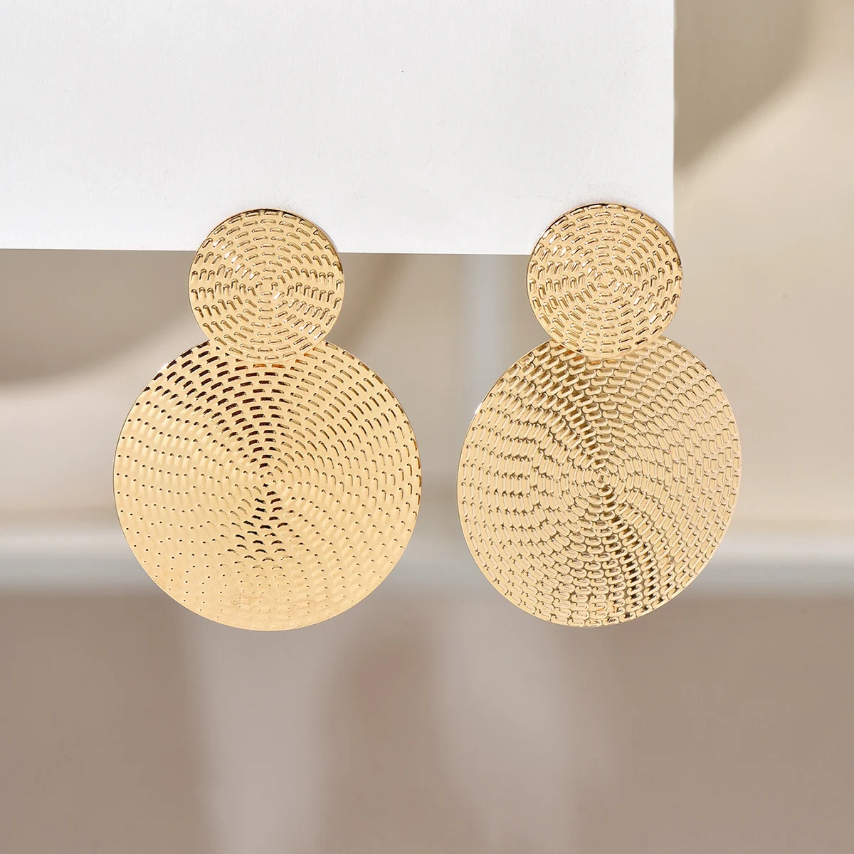 Bohemia Geometric Metal Round Earrings Wedding Jewelry