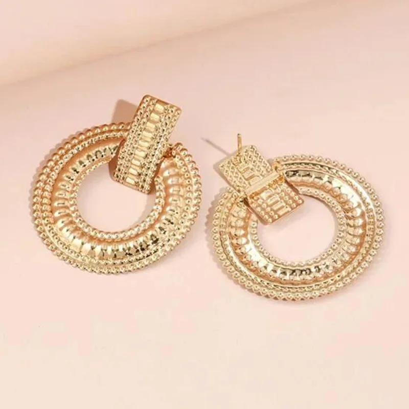 Big Circle Hoop Earrings Wedding Jewelry