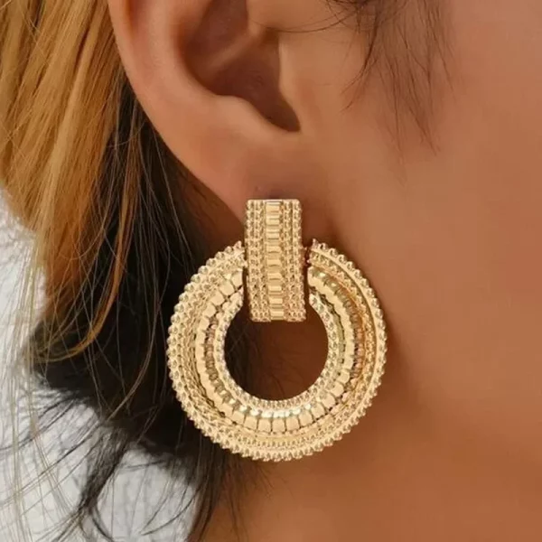 Big Circle Hoop Earrings Wedding Jewelry