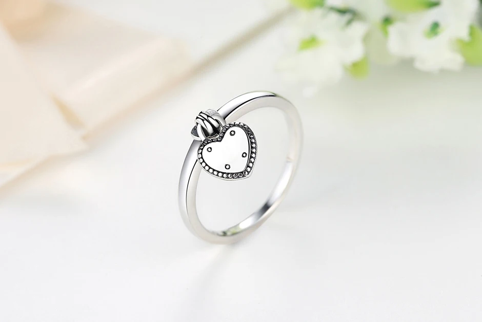 Crown Love Heart Rose Gold Crystal Ring Engagement Wedding Jewelry