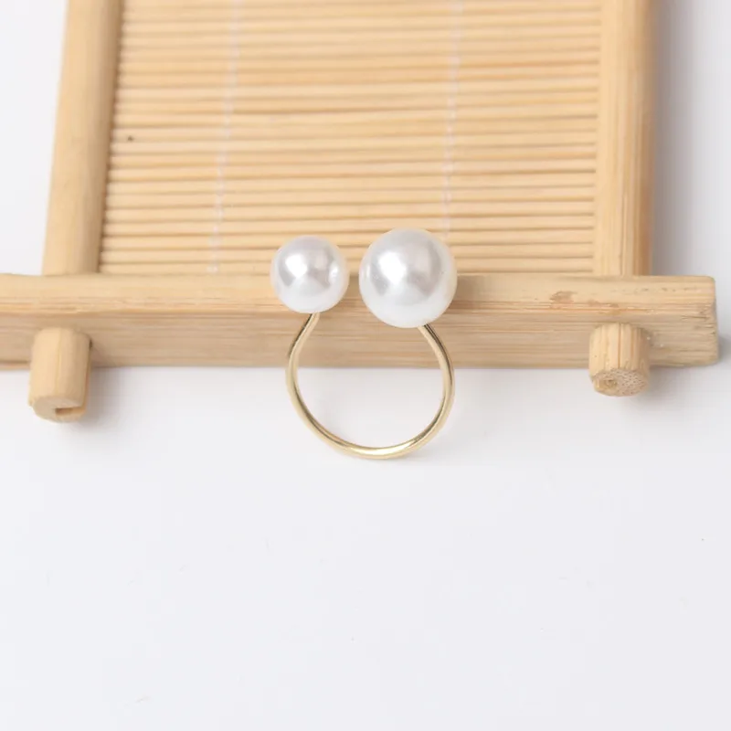 Pearl Adjustable Wedding Engagement Ring