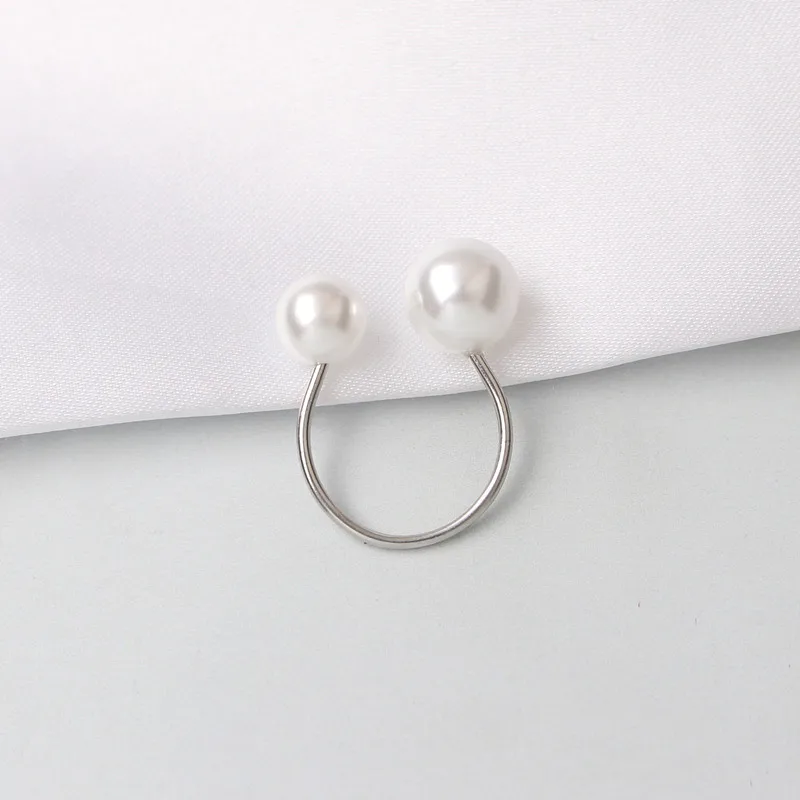 Pearl Adjustable Wedding Engagement Ring