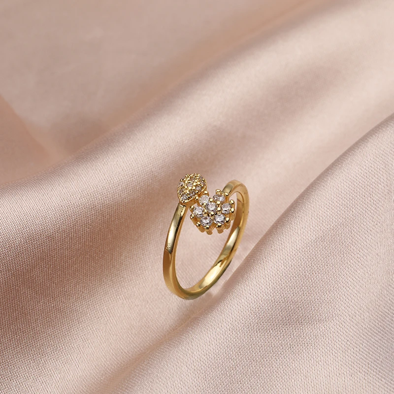 Simple Adjustable Ring Engagement Wedding Jewelry