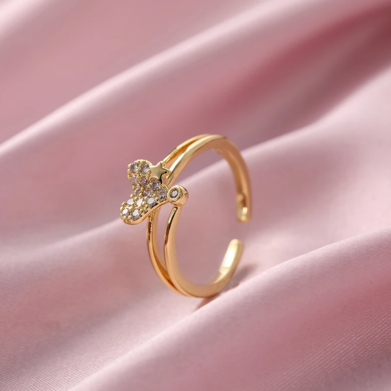 Simple Adjustable Ring Engagement Wedding Jewelry