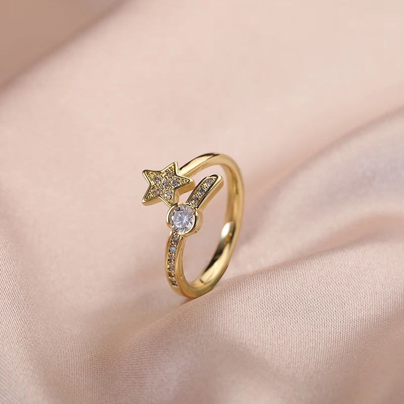 Simple Adjustable Ring Engagement Wedding Jewelry