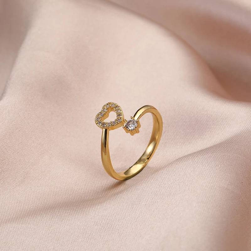 Simple Adjustable Ring Engagement Wedding Jewelry