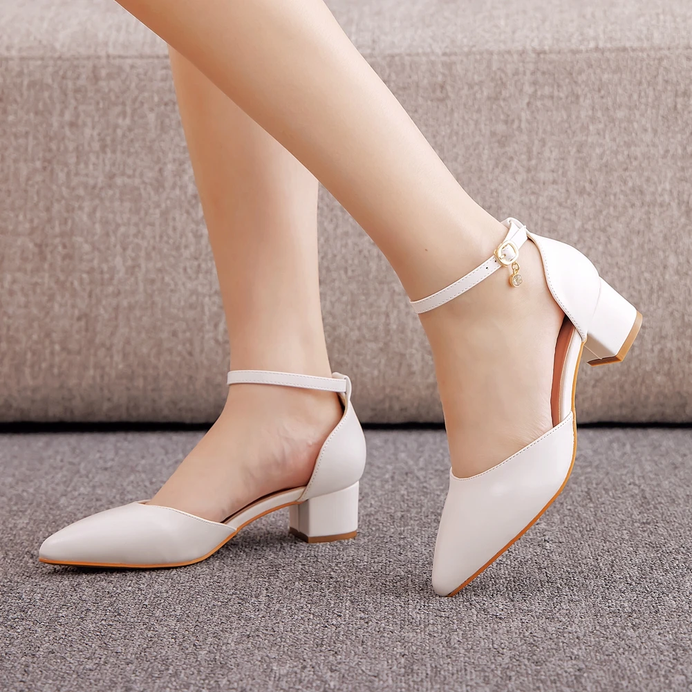 Elegant Retro Pointed Toe High Heels Sandals Wedding Shoes