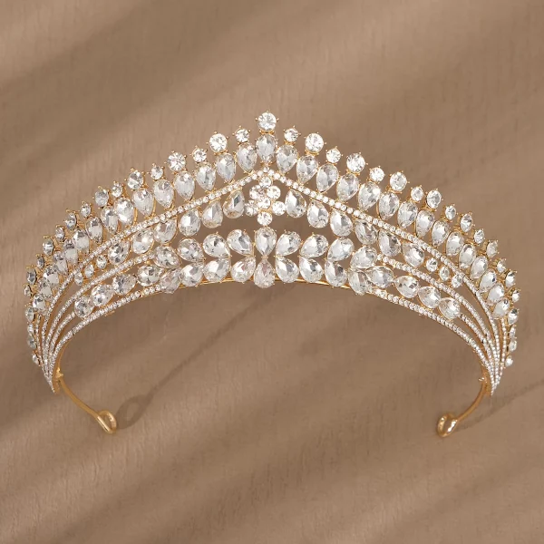 Vintage Baroque Crystal Diadem For Bride Headband Wedding Hair Accessories