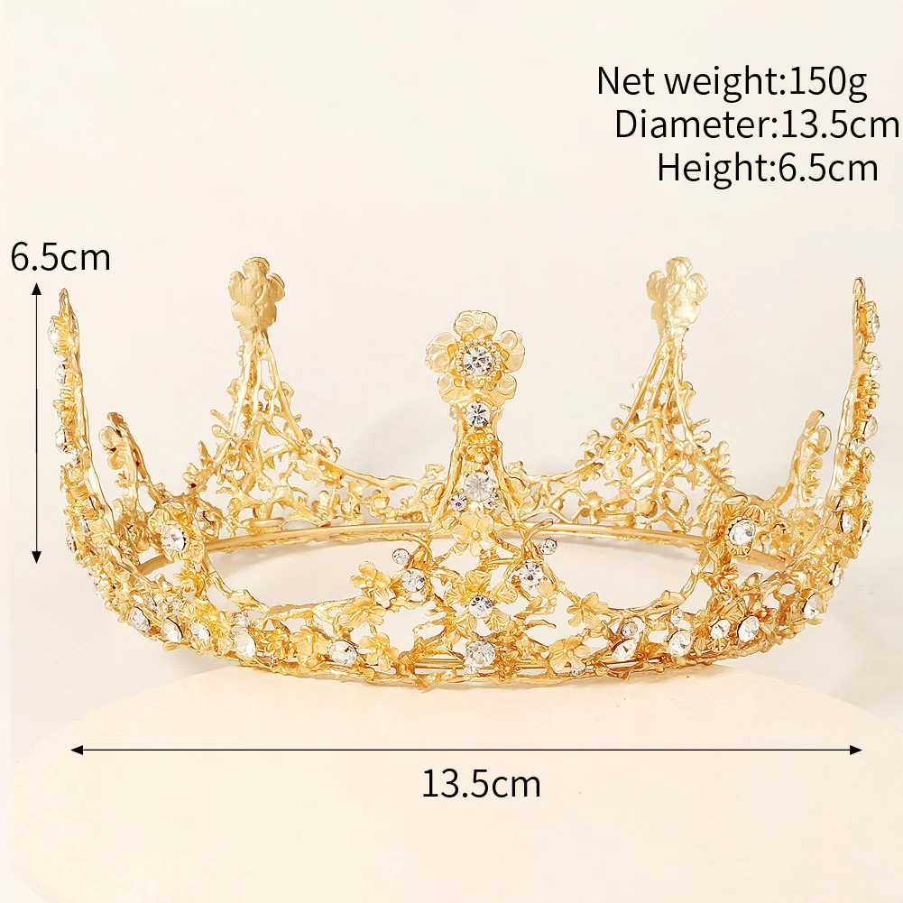 Vintage Baroque Crystal Diadem For Bride Headband Wedding Hair Accessories