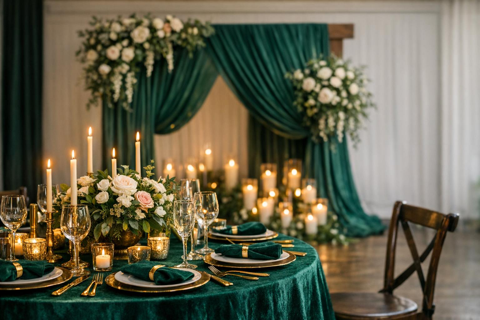 7 Lush Ideas for Emerald Green Wedding Theme Decor (US)