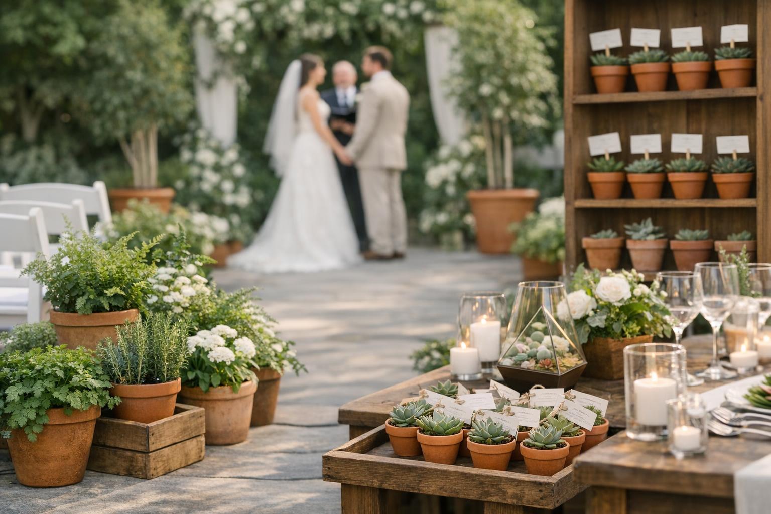 7 Fresh Ideas for Potted Plants Wedding Decor in the US