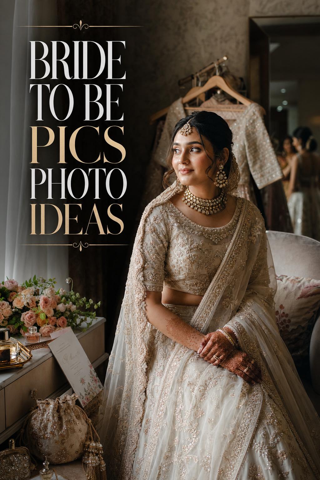 Bride-to-be by sunlit window in elegant getting-ready suite, showcasing bride to be pics photo ideas in a cinematic editorial style
