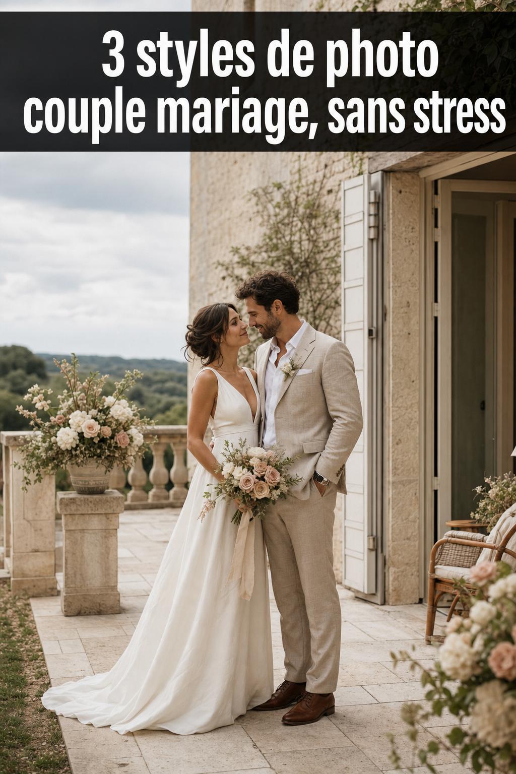 Photo couple mariage walking hand in hand in a golden sunset field, romantic wedding portrait