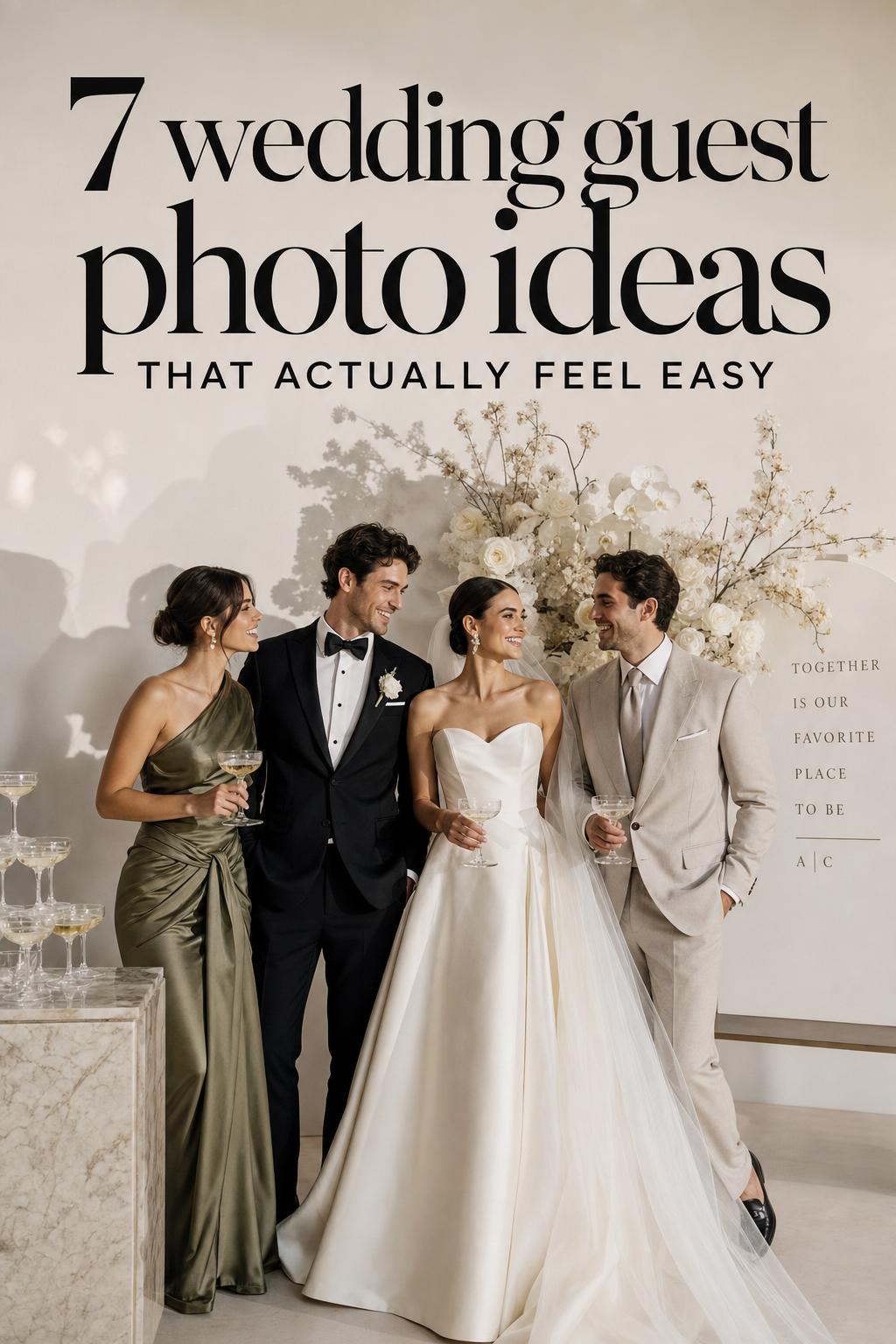Candid wedding guest photo ideas with guests cheering and clinking glasses at an outdoor reception