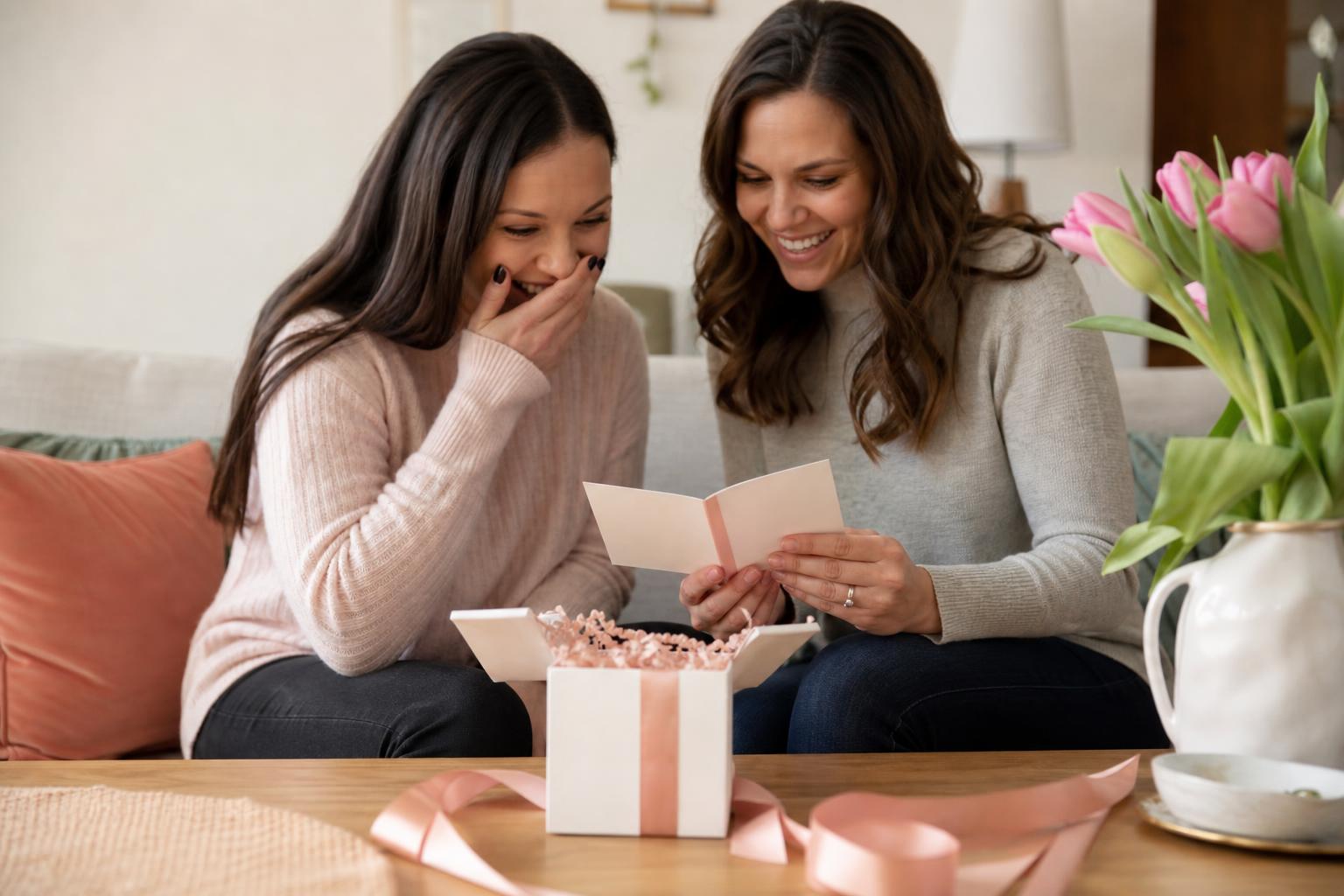 Soft sentimental godmother proposal ideas with a handwritten card and keepsake gift box in neutral tones