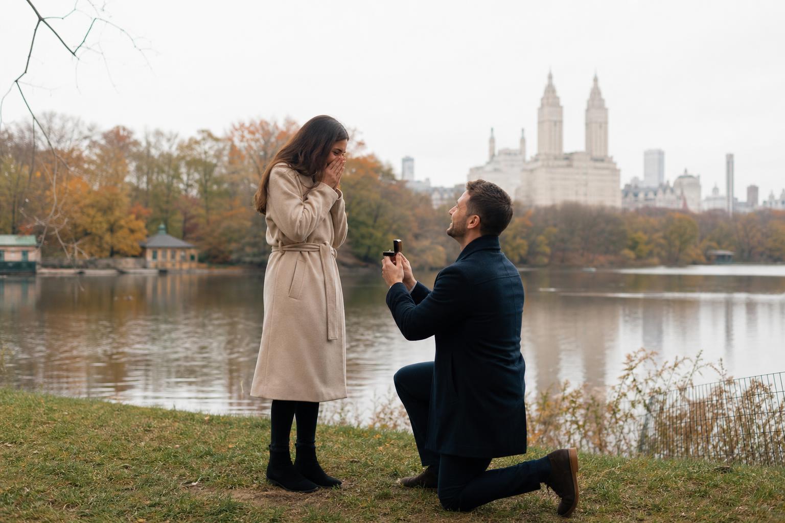 Spring marriage proposal ideas in a blooming garden with a couple sharing an intimate engagement moment