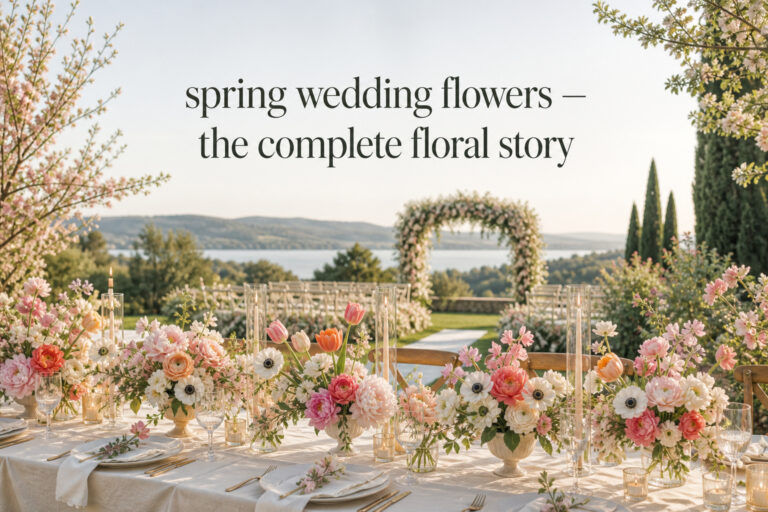 Spring wedding flowers reception and ceremony floral story