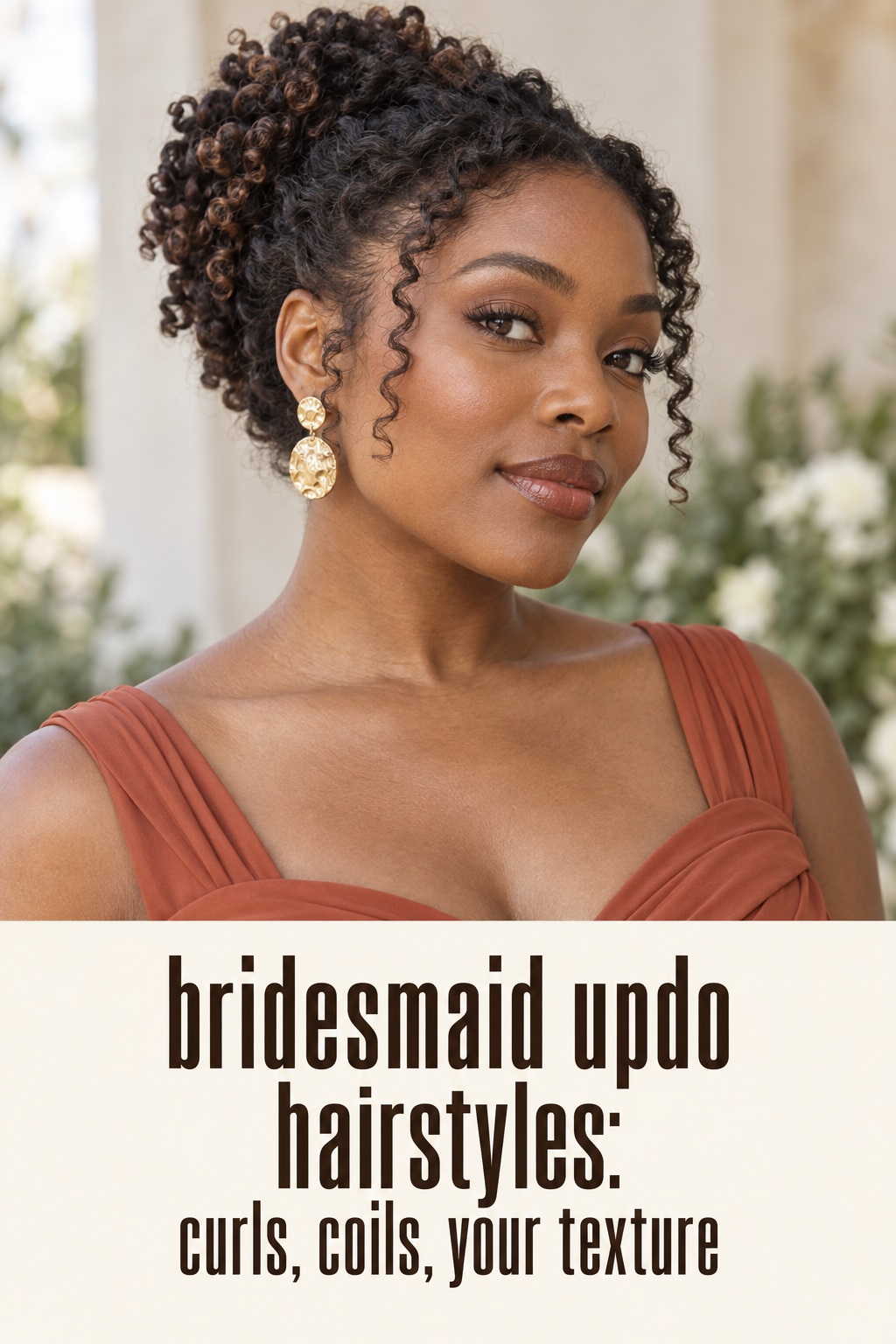 Bridesmaid updo hairstyles preserving natural curls and coils