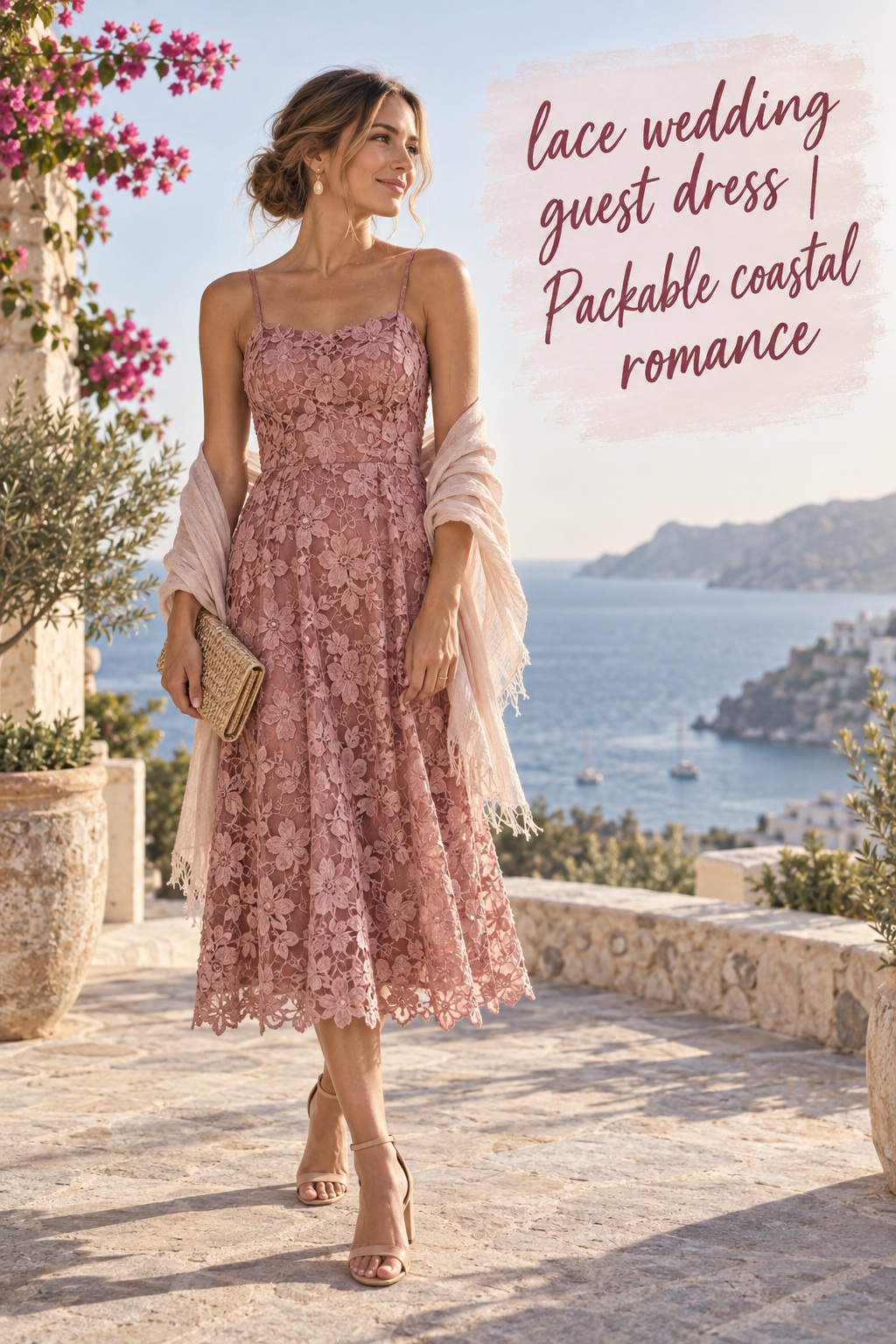 lace wedding guest dress in plum with long sleeves for winter