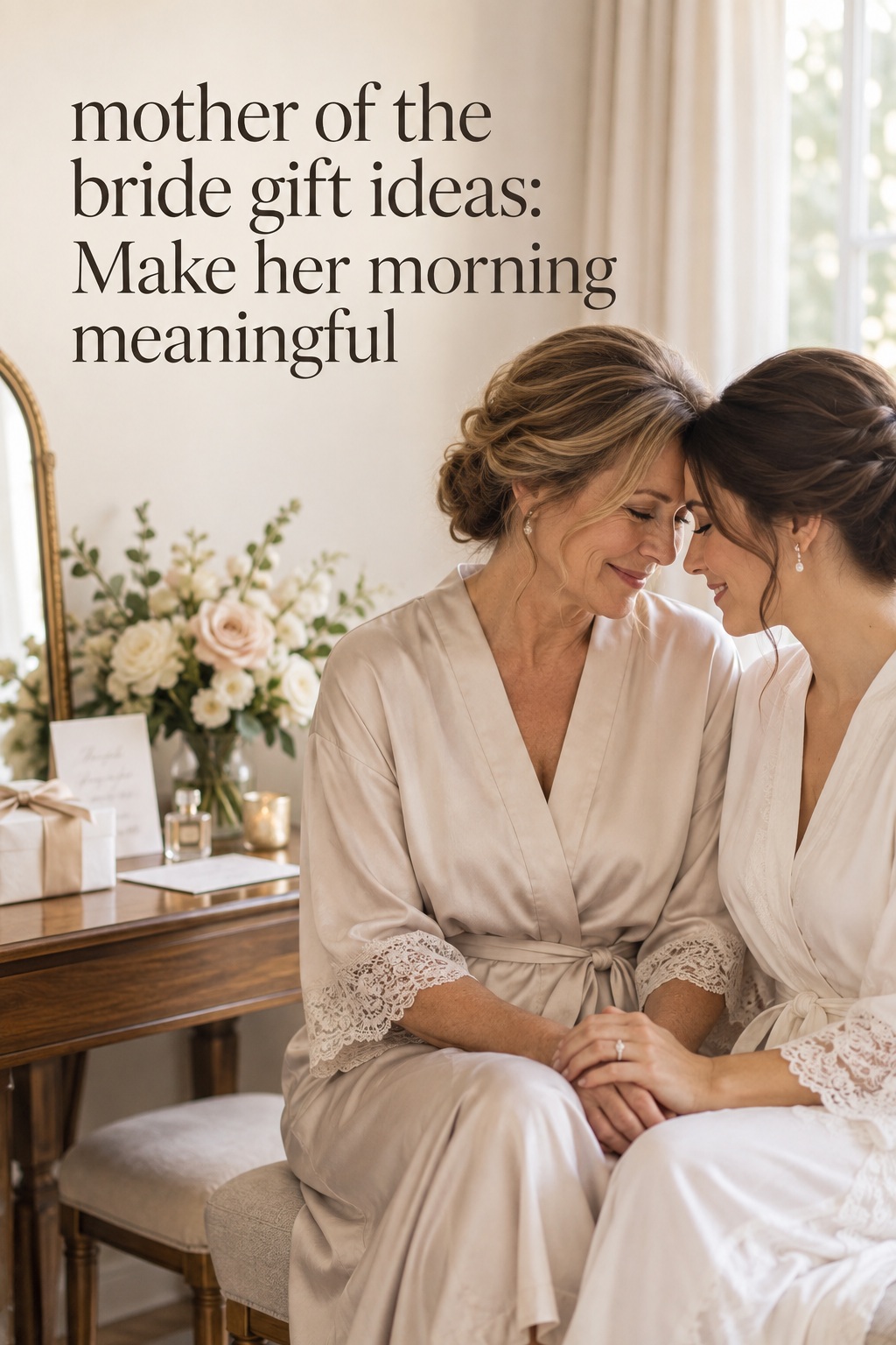 Mother of the bride gift ideas in a tender getting-ready moment