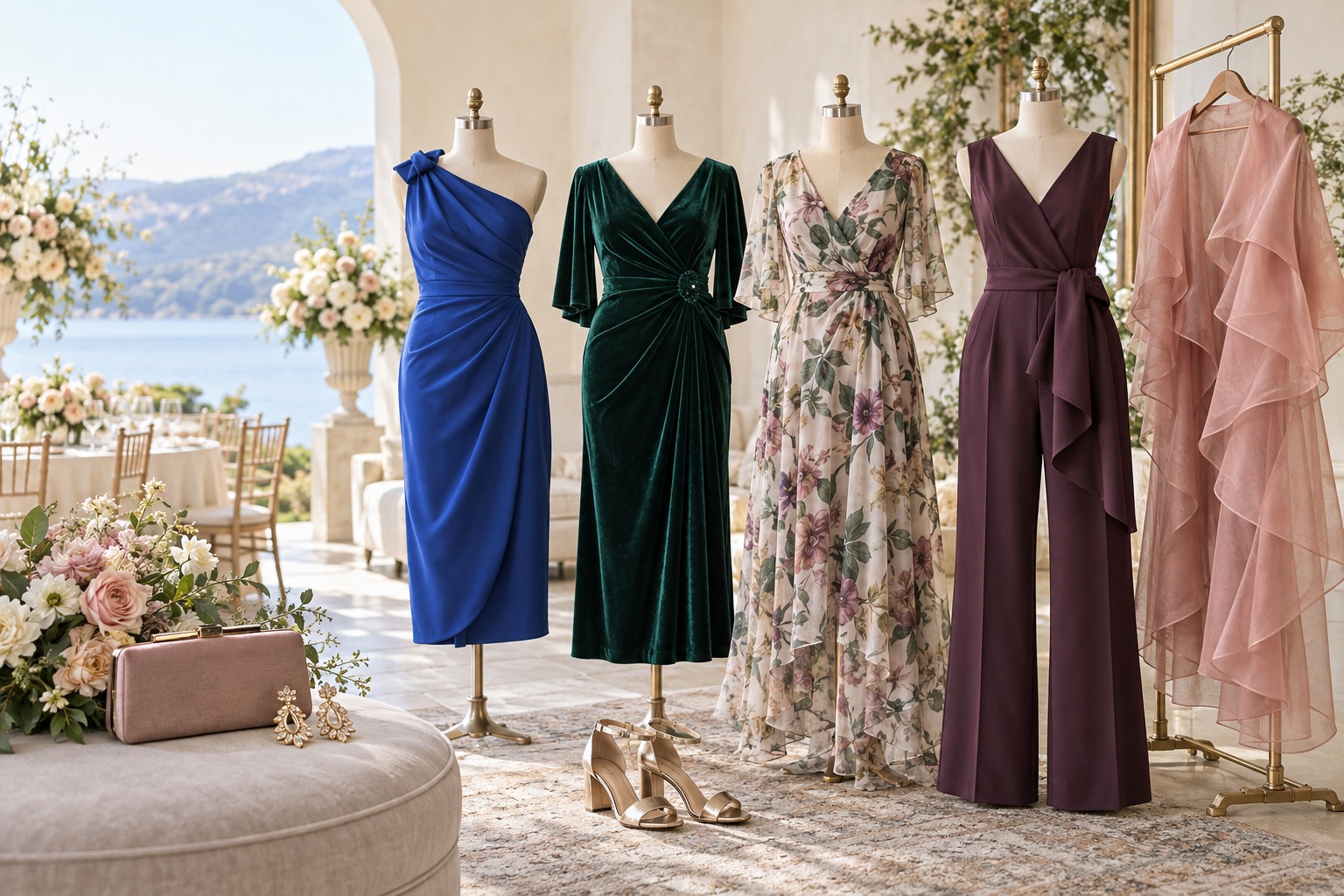 unique mother of the bride dresses in cobalt velvet floral plum and rose styles