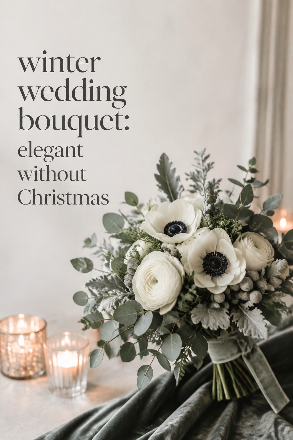 Moody burgundy winter wedding bouquet with amaryllis roses and protea