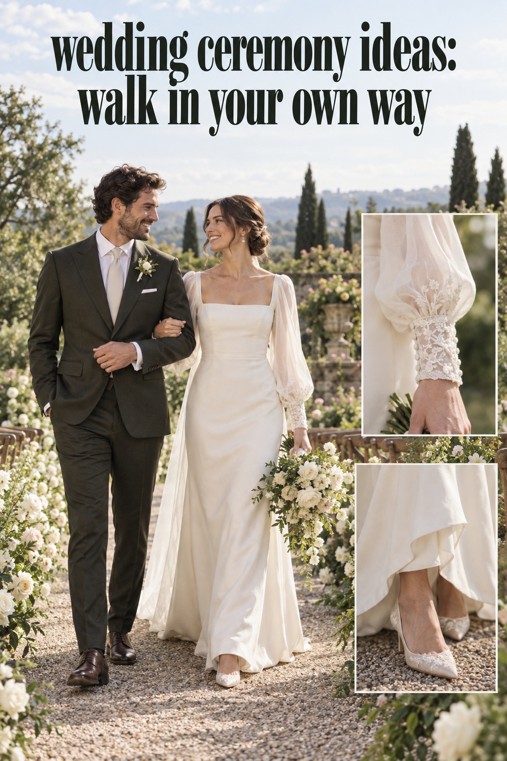 wedding ceremony ideas with a couple choosing a personal processional