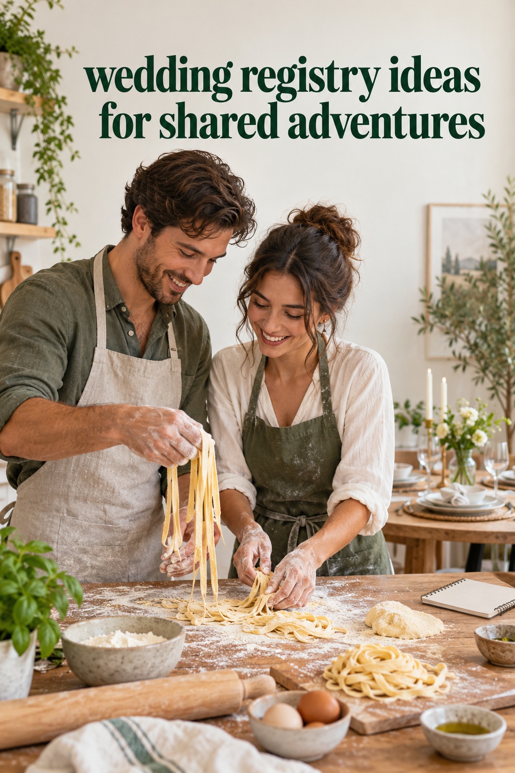 Wedding registry ideas for shared experiences at a couple's cooking class